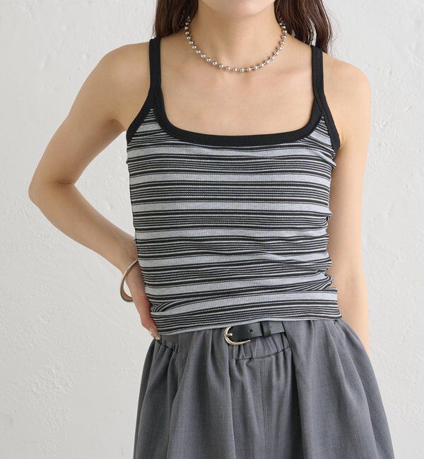  「パット付きマルチボーダーキャミソール」|キャミソール|