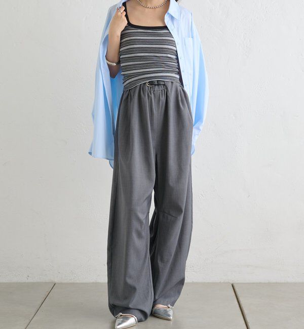  「パット付きマルチボーダーキャミソール」|キャミソール|