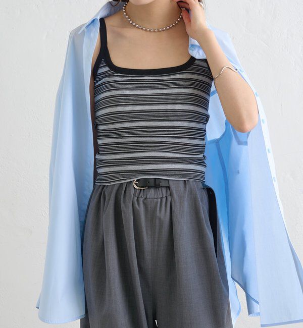  「パット付きマルチボーダーキャミソール」|キャミソール|