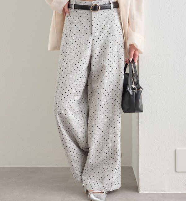  「ドットカーブパンツ」|チノ|グレー