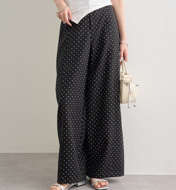  「ドットカーブパンツ」|チノ|ブラック