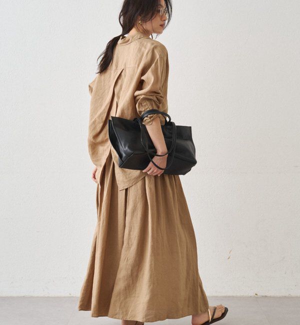  「リネンタックギャザースカート」|スカート|