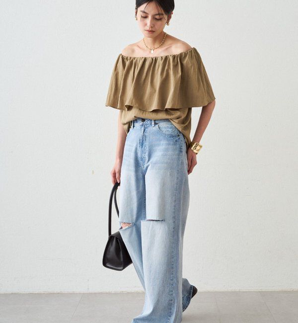  「フリルオフショルブラウス」|シャツ・ブラウス|