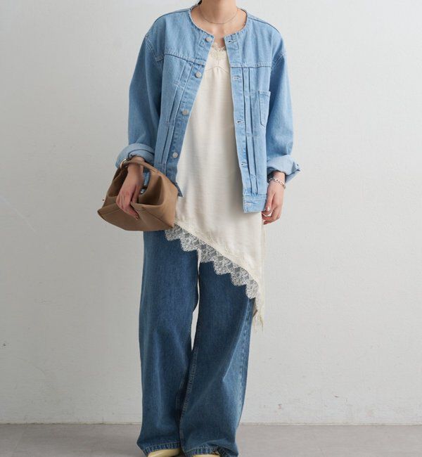  「【ainode/アイノデ】ノーカラーGジャン」|ベスト・ジレ|