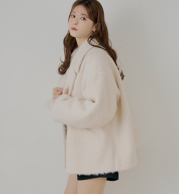 金ボタンシャギーミディジャケットコート｜ルミネのファッション通販