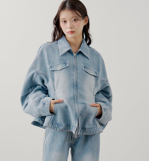  「【SALON by Chico】デニムペプラムジャケット」|その他|