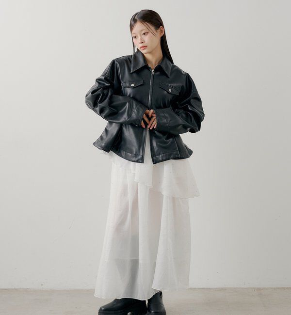  「【SALON by Chico】デニムペプラムジャケット」|その他|