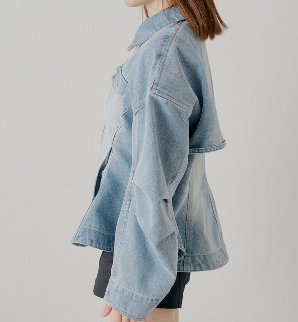  「【SALON by Chico】デニムペプラムジャケット」|その他|