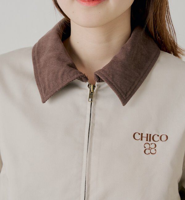  「【セットアップ対応】襟配色ジップジャケット」|その他|