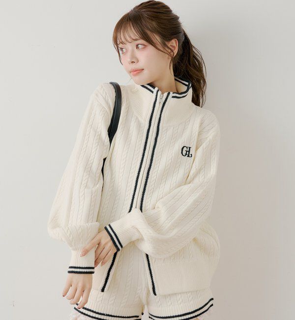  「【セットアップ対応】ダブルジップルーズニット」|ニット・セーター|
