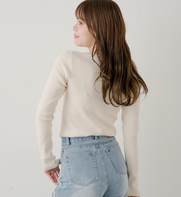  「【SALON by Chico】BIGリボンリブニット」|ニット・セーター|