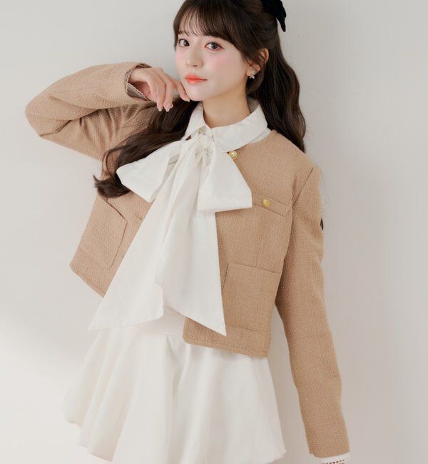  「【KURUMIコラボ】ツイード金ボタンジャケット」|その他|