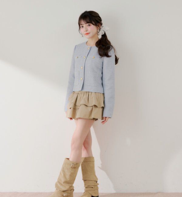  「【KURUMIコラボ】ツイード金ボタンジャケット」|その他|