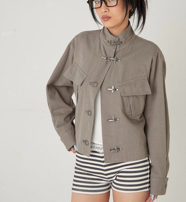  「ファイヤーマンミリタリーシャツジャケット」|ブルゾン・スタジャン|