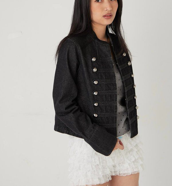  「ナポレオンデニムジャケット」|ブルゾン・スタジャン|