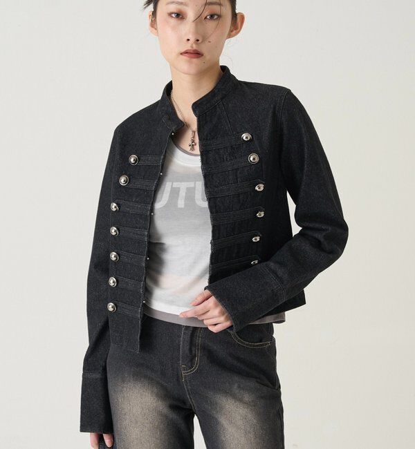  「ナポレオンデニムジャケット」|ブルゾン・スタジャン|