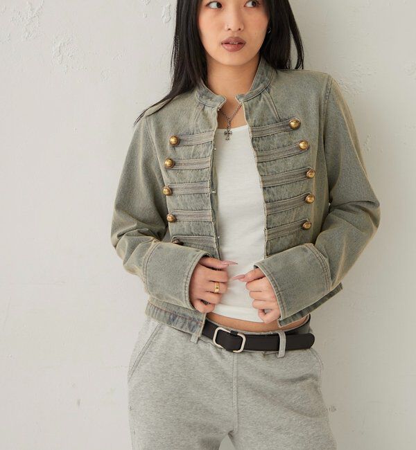  「ナポレオンデニムジャケット」|ブルゾン・スタジャン|