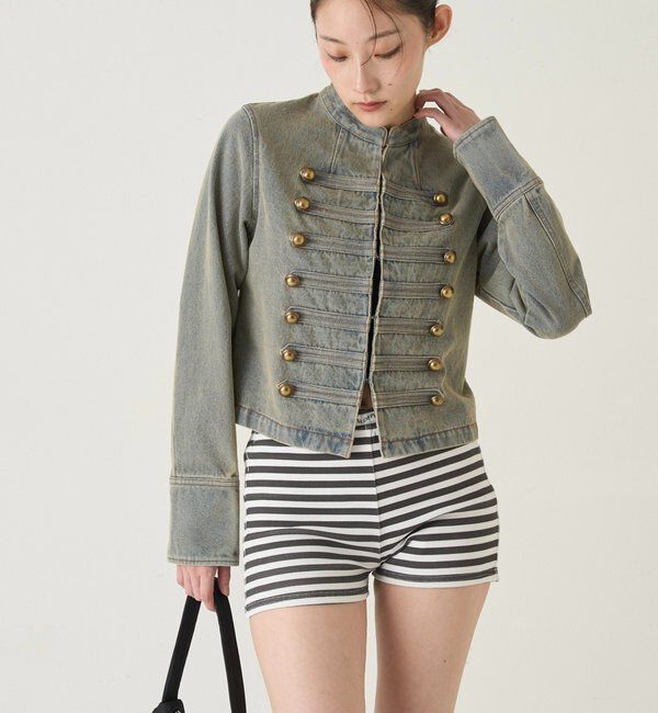  「ナポレオンデニムジャケット」|ブルゾン・スタジャン|