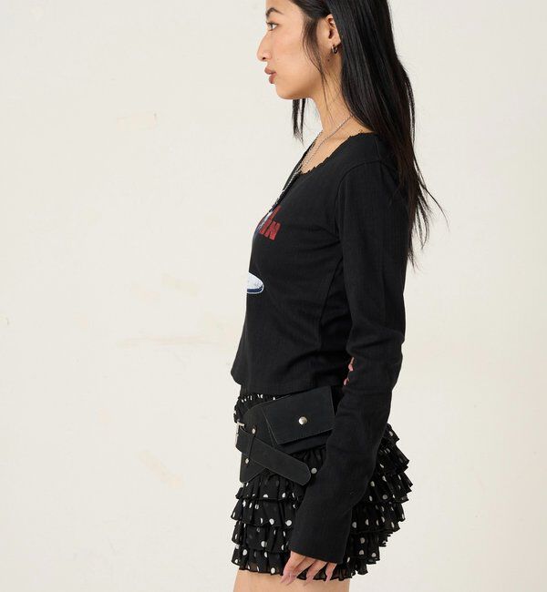  「シャーロットパターンメッシュトップス」|Tシャツ・カットソー|