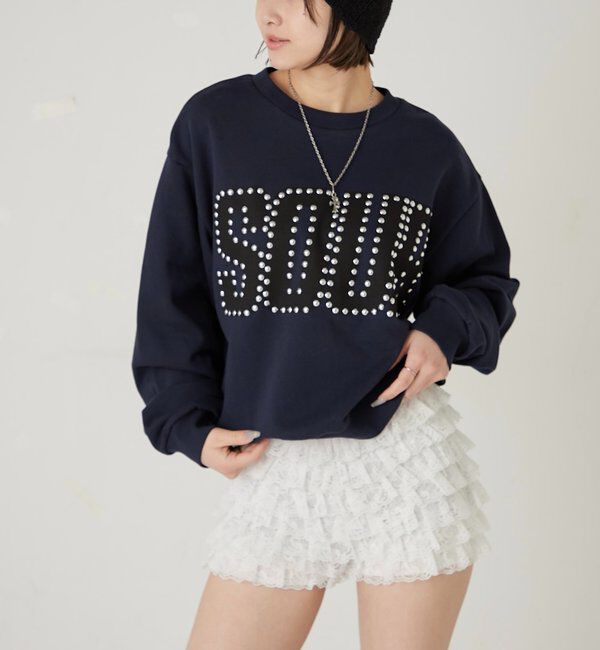  「【Sourcream】 SOURスタッズクルースウェット」|Tシャツ・カットソー|