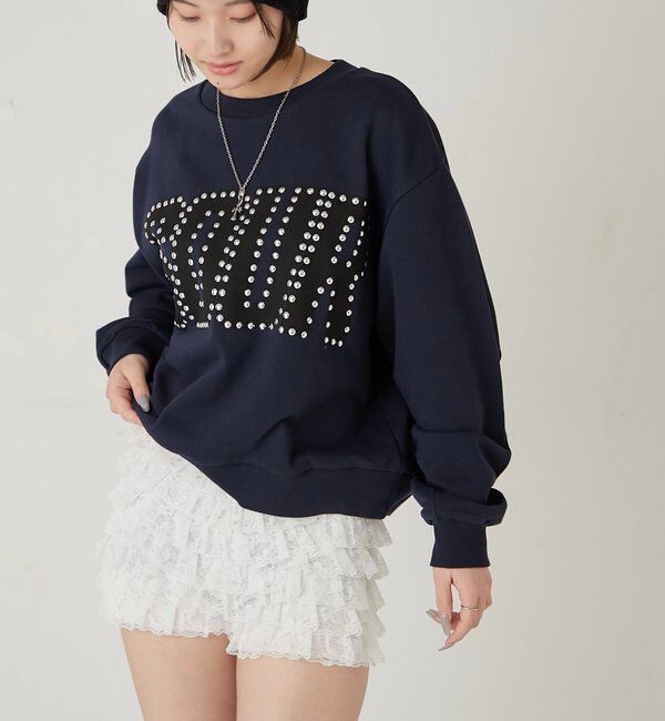  「【Sourcream】 SOURスタッズクルースウェット」|Tシャツ・カットソー|