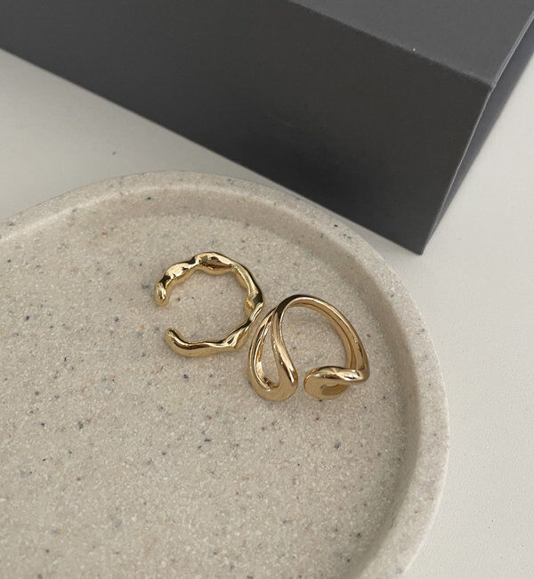  「〈GOLDY/ゴールディ〉2SETリボンリング」|リング|ゴールド