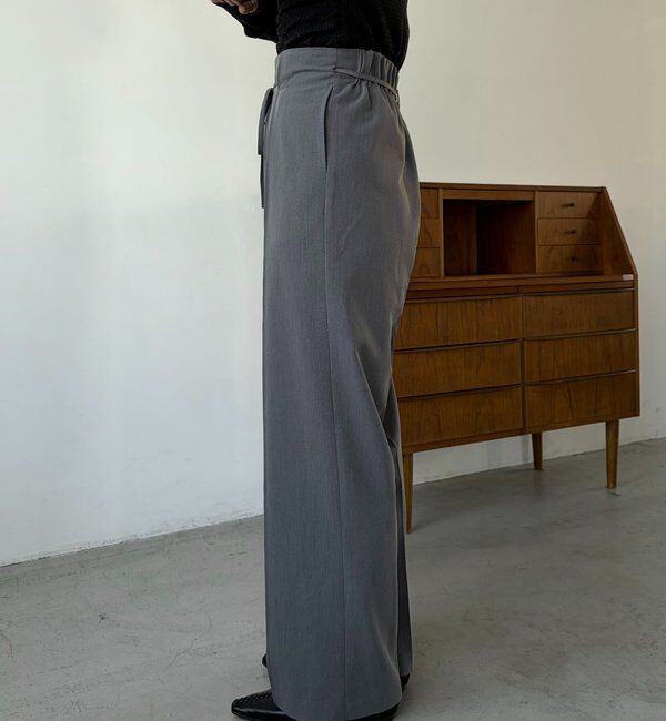  「【低身長サイズあり】ピンタックリボンパンツ」|チノ|