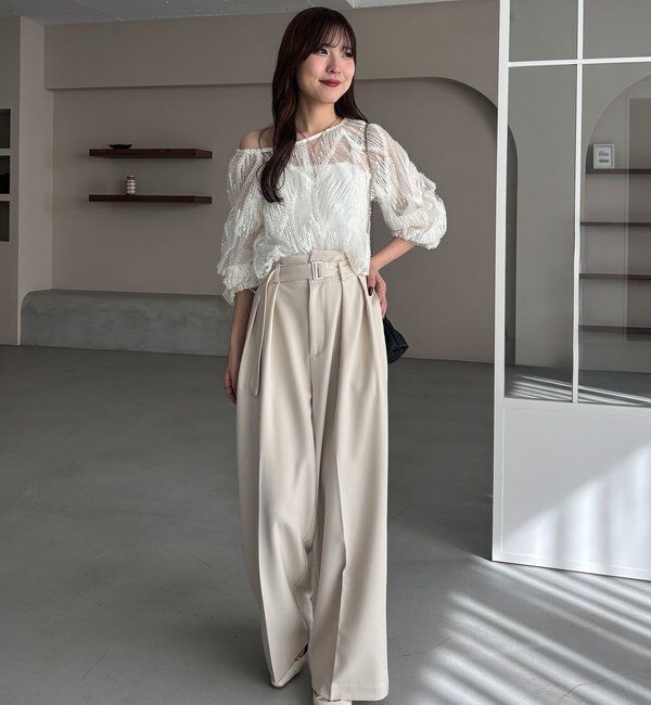  「【yuu企画】【サイズ展開あり】アシメウエストパンツ」|チノ|