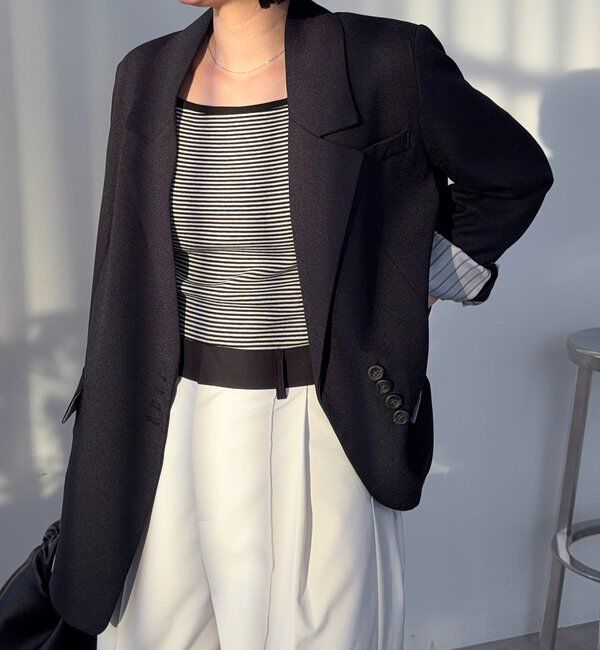  「【サイズ展開あり】〈C.L〉リネンタッチテーラードジャケット」|テーラードジャケット|