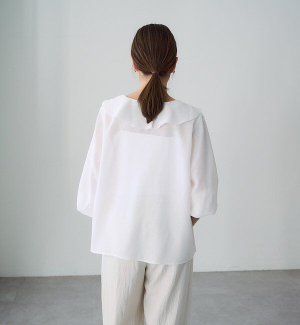  「【26SS予約】フリルカラーブラウス」|シャツ・ブラウス|