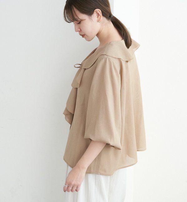  「【26SS予約】フリルカラーブラウス」|シャツ・ブラウス|