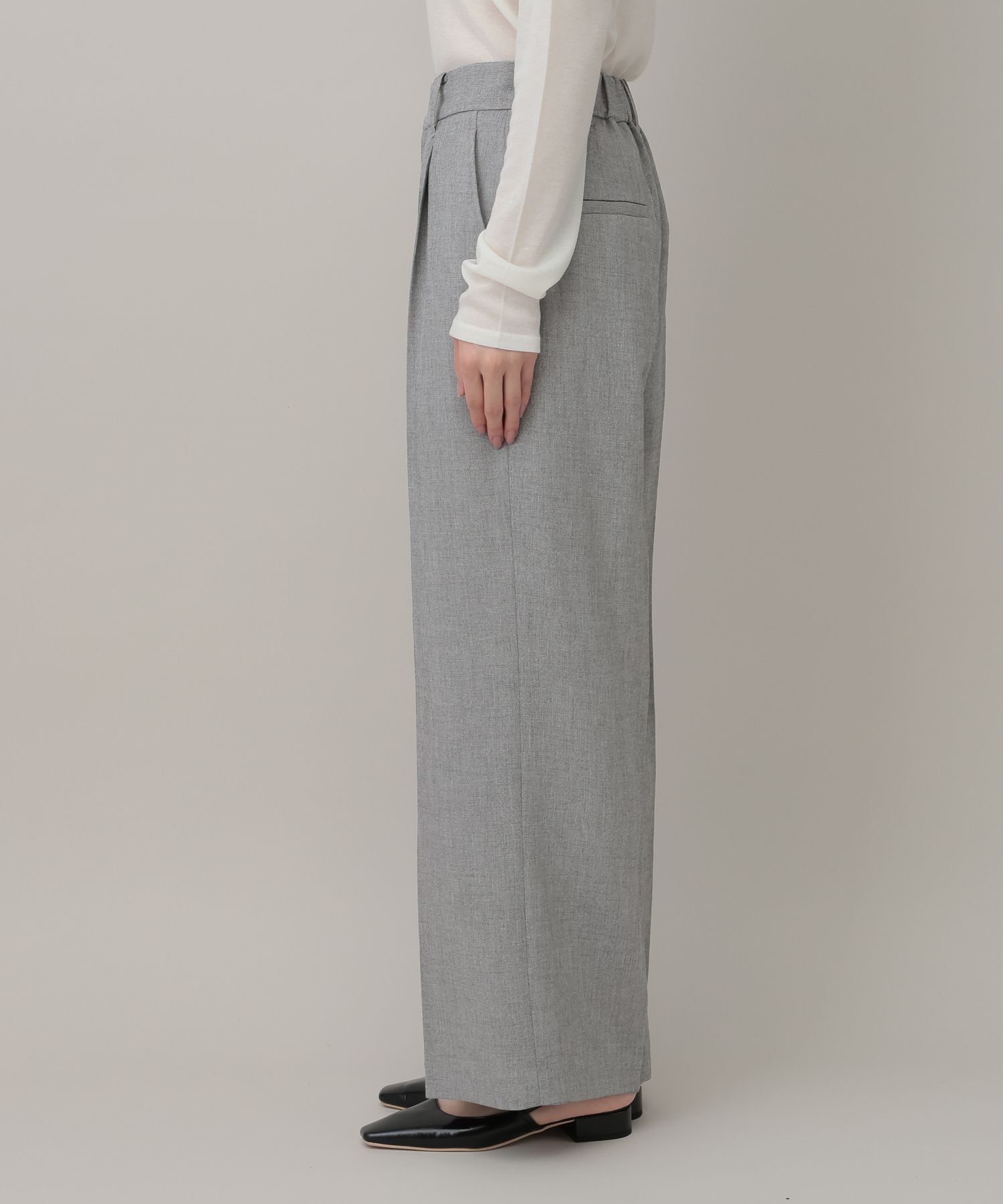 A part by 「【多機能・セットアップ対応可能】リネンライクパンツ」|スラックス|