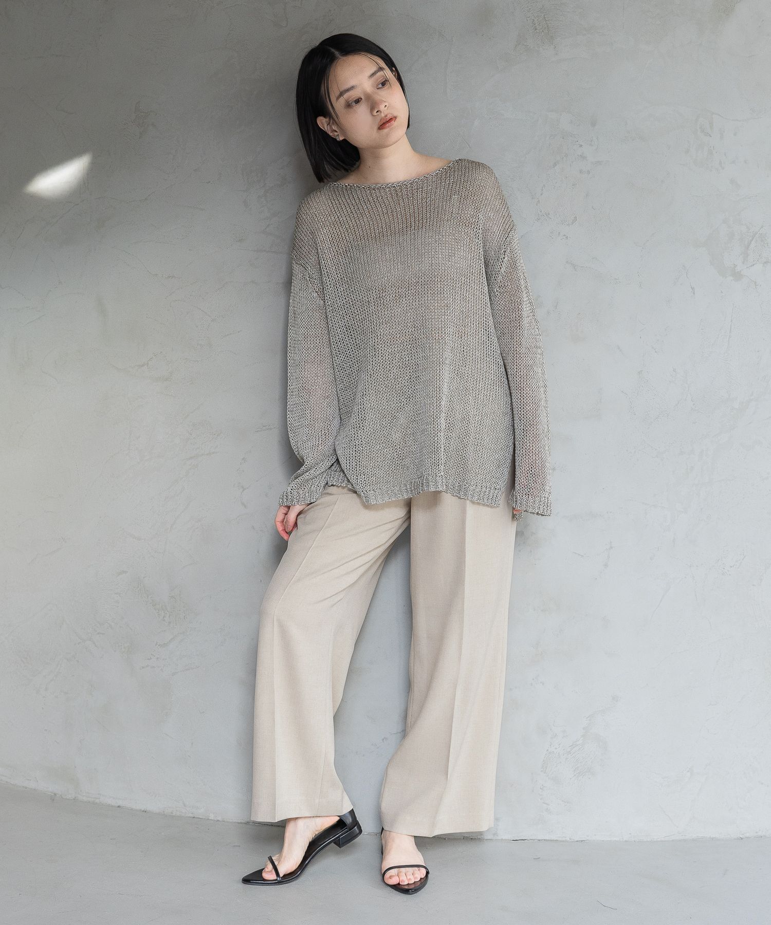 A part by 「【多機能・セットアップ対応可能】リネンライクパンツ」|スラックス|