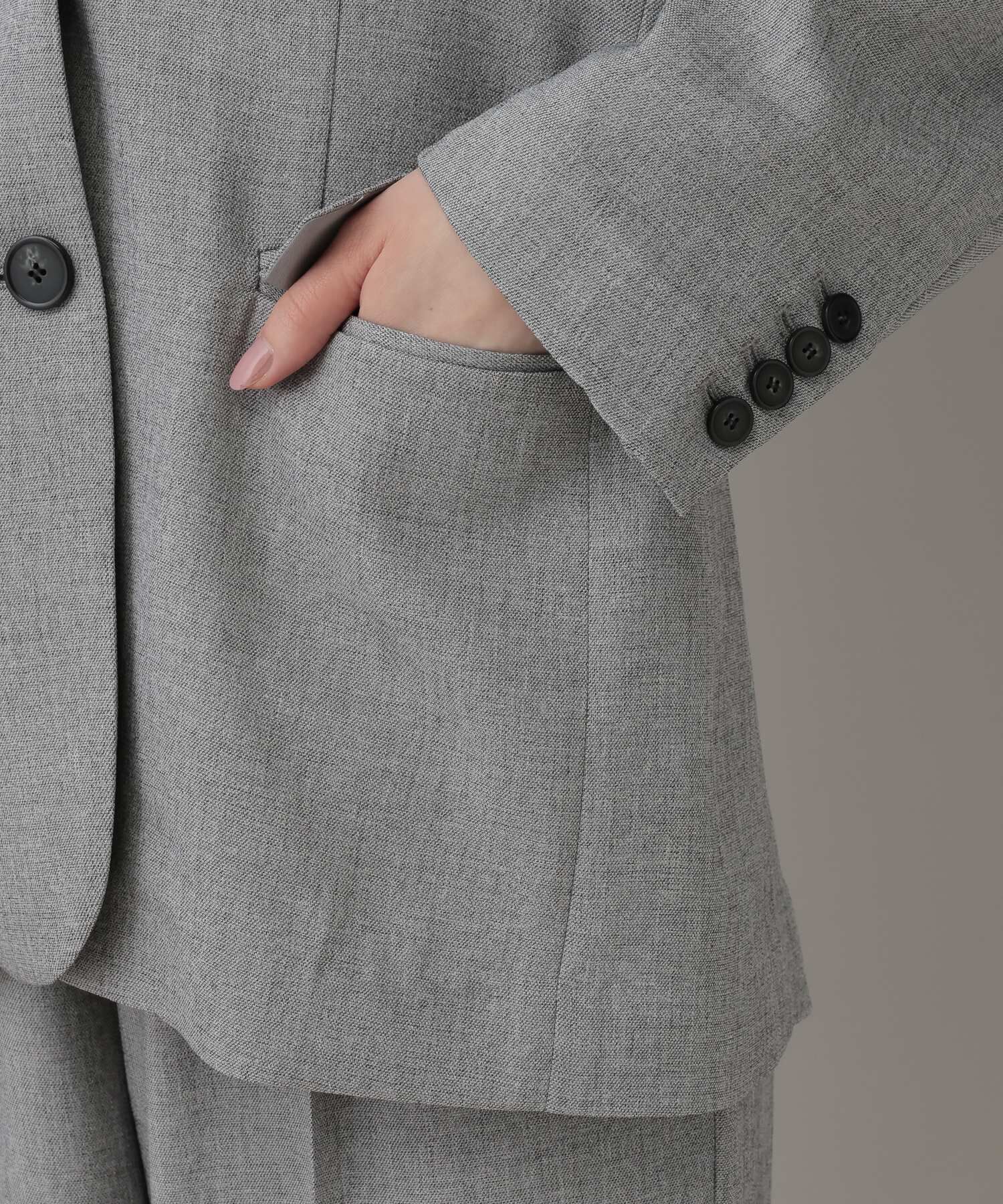 A part by 「【多機能・Sサイズ展開】リネンライクシングルジャケット」|テーラードジャケット|