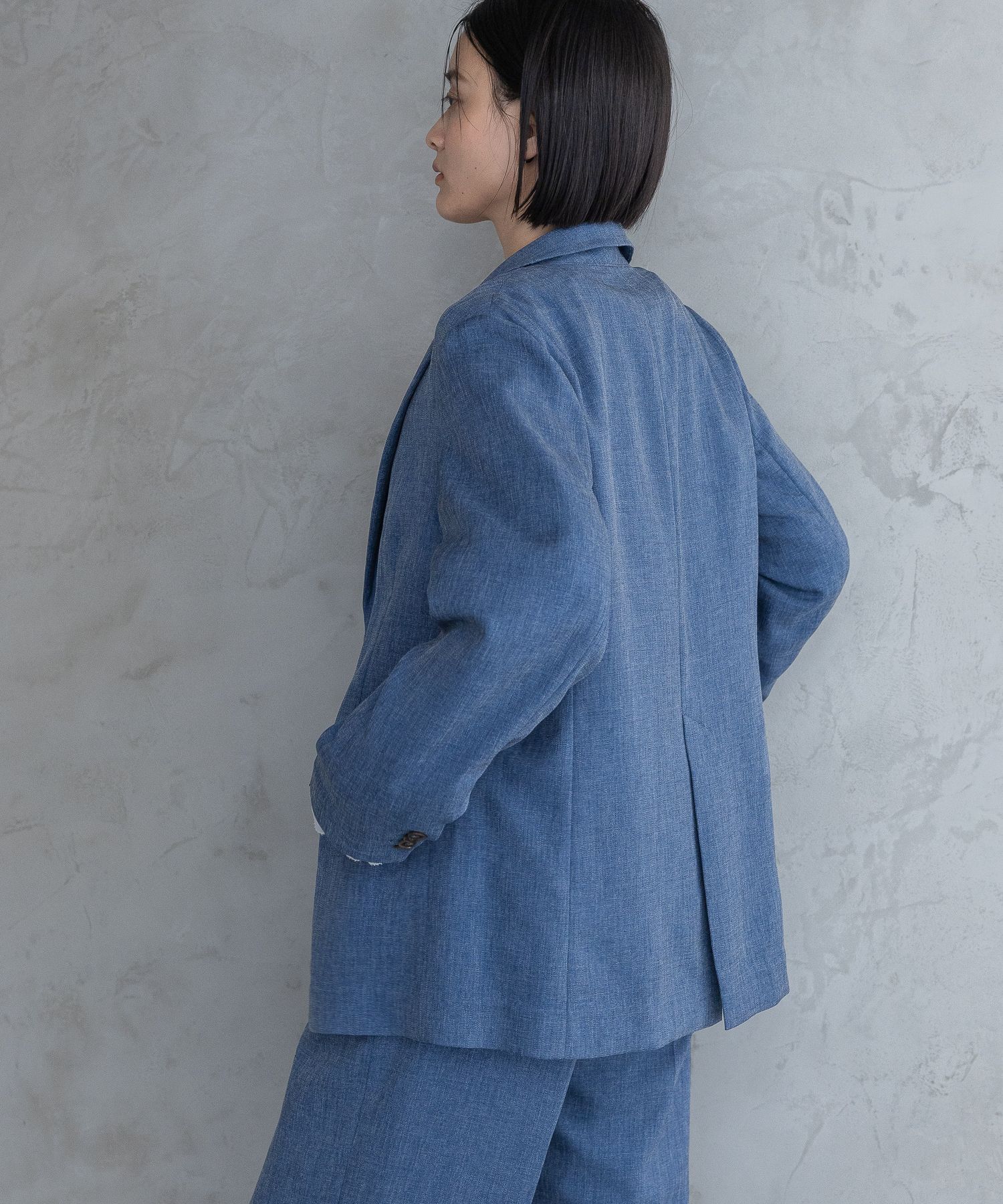A part by 「【多機能・Sサイズ展開】リネンライクシングルジャケット」|テーラードジャケット|