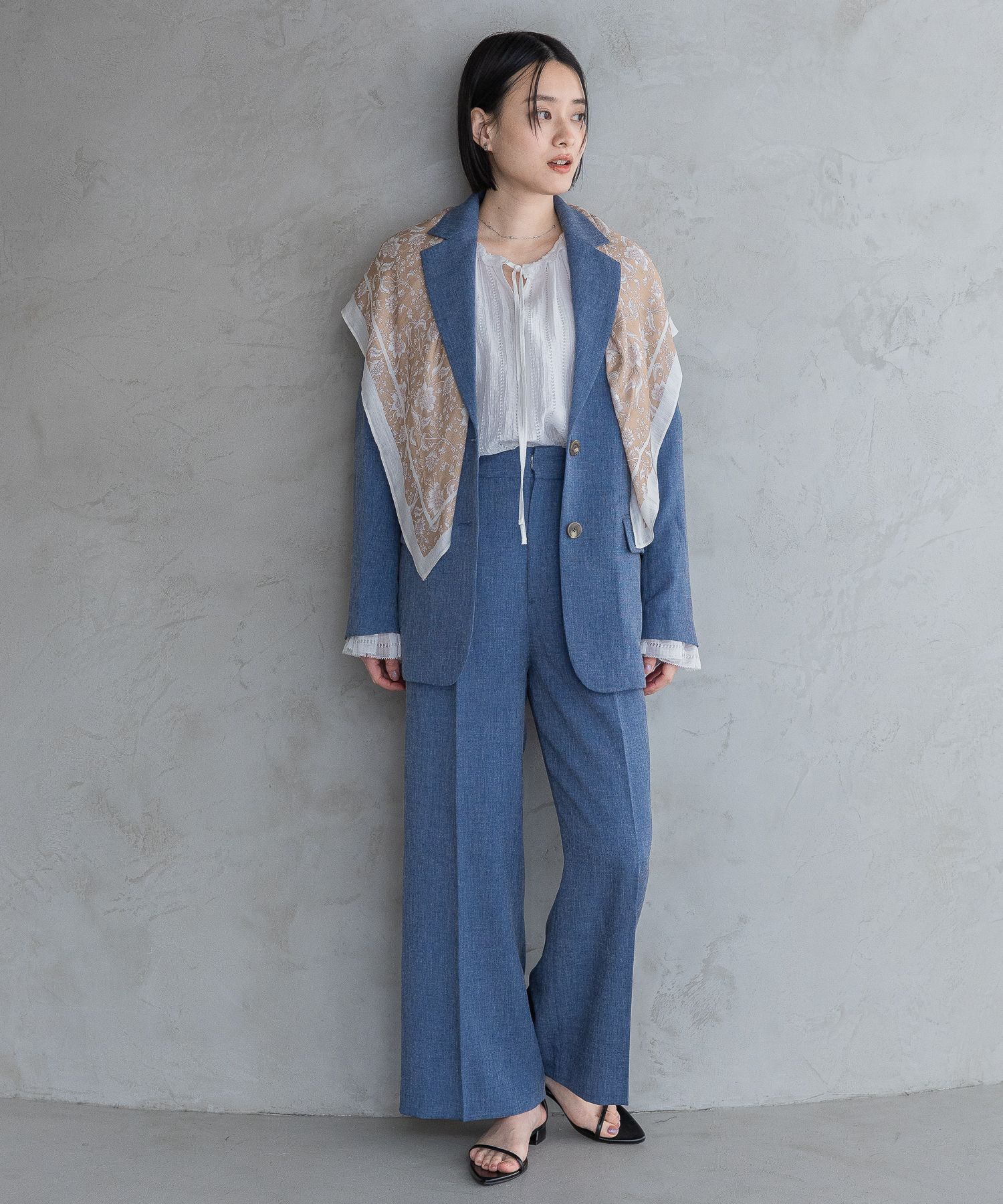 A part by 「【多機能・Sサイズ展開】リネンライクシングルジャケット」|テーラードジャケット|