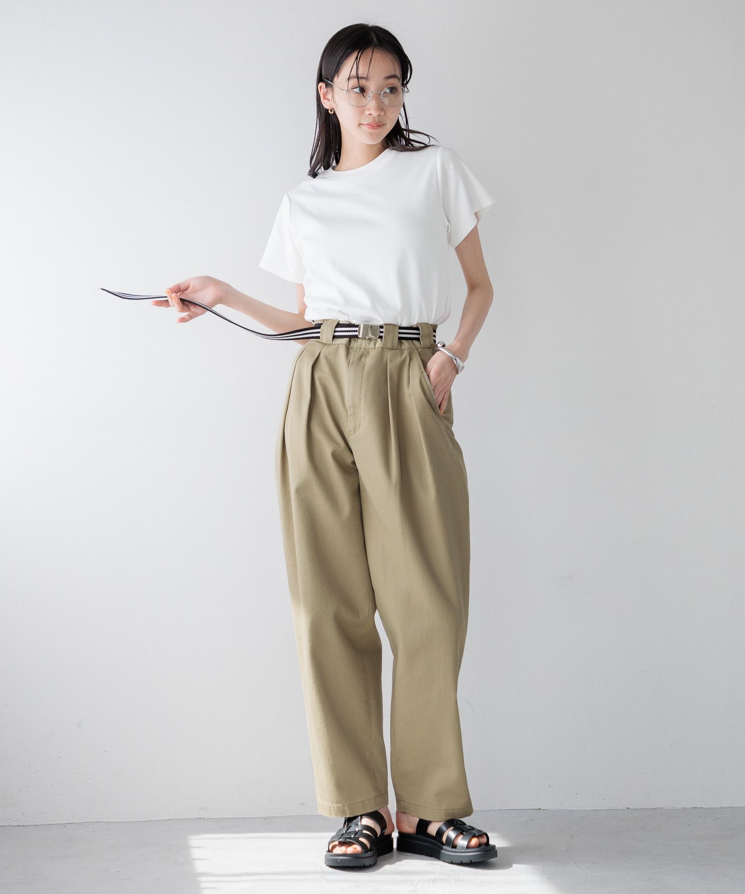 LOWRYS FARM「フライスチビＴシャツＳＳ 111954」|Tシャツ・カットソー|