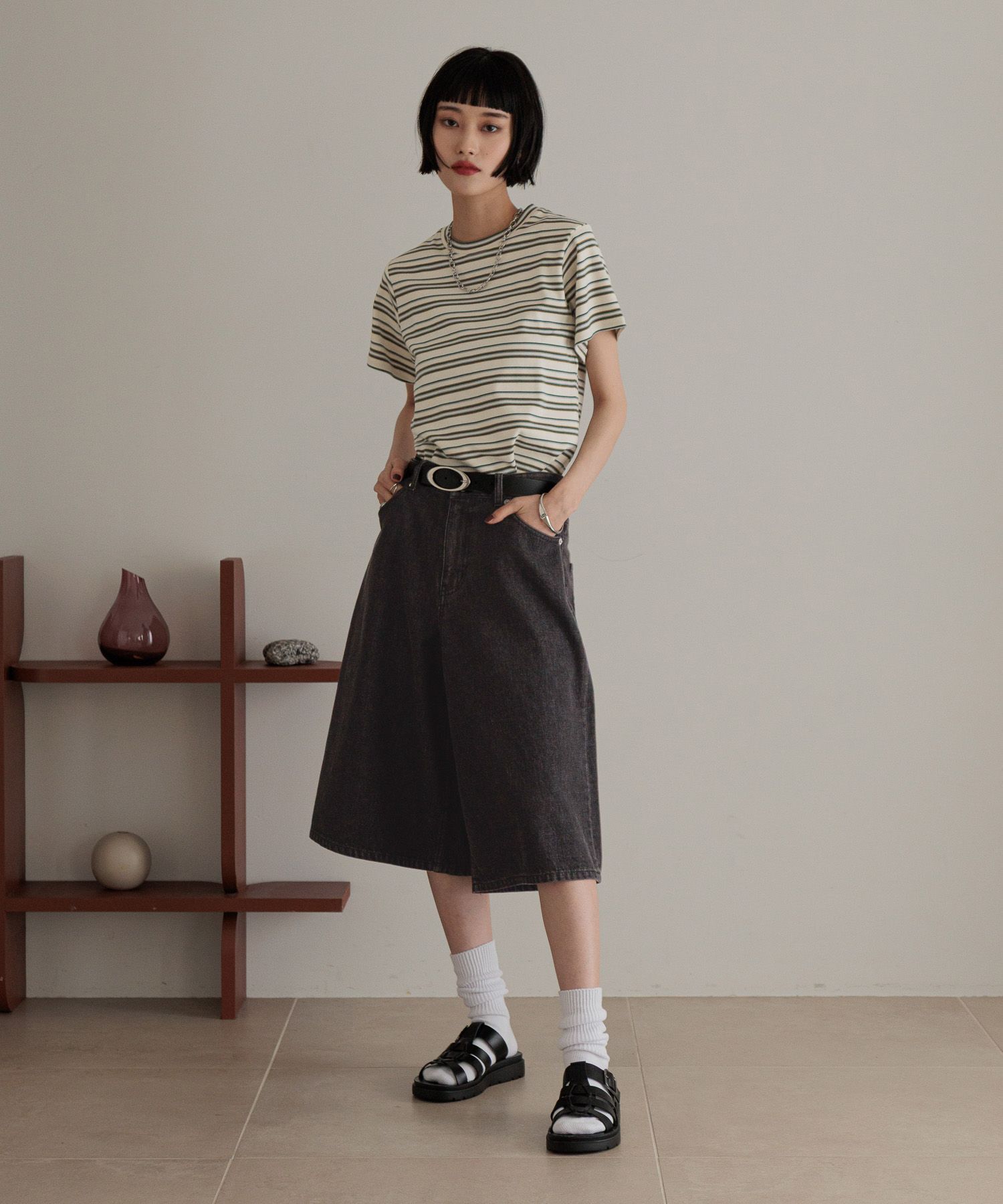 LOWRYS FARM「フライスチビＴシャツＳＳ 111954」|Tシャツ・カットソー|