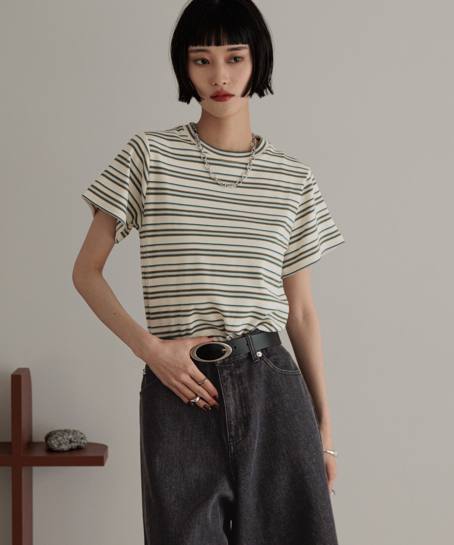 LOWRYS FARM「フライスチビＴシャツＳＳ 111954」|Tシャツ・カットソー|