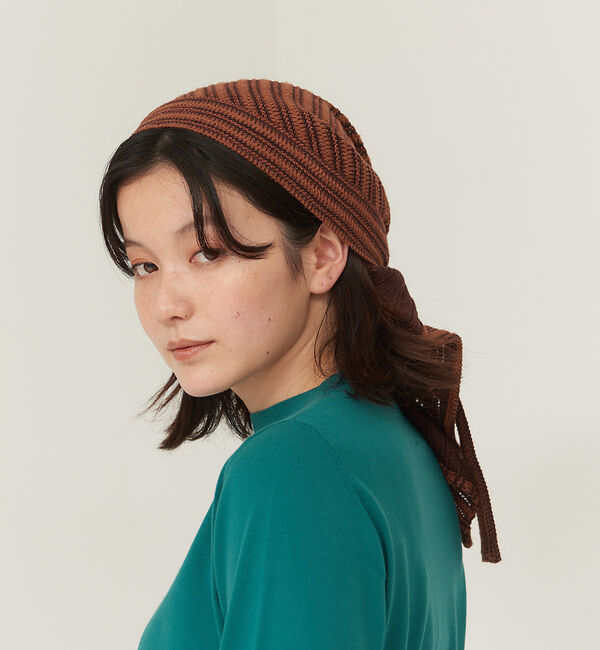 collex「【La Maison de Lyllis】KERCHIEF 三角巾カーチフ」|ヘアバンド|ブラウン