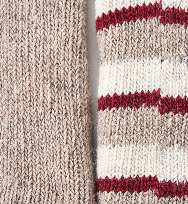 collex「【ecuvo】別注 ボーダーWソックス」|ソックス|