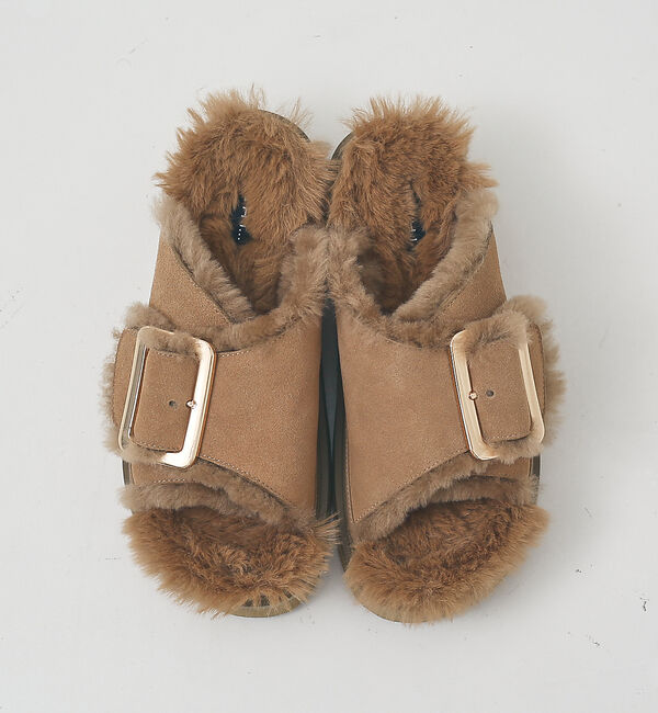 collex「【MOHI/モヒ】ファーサンダル シングルベルト」|サンダル|