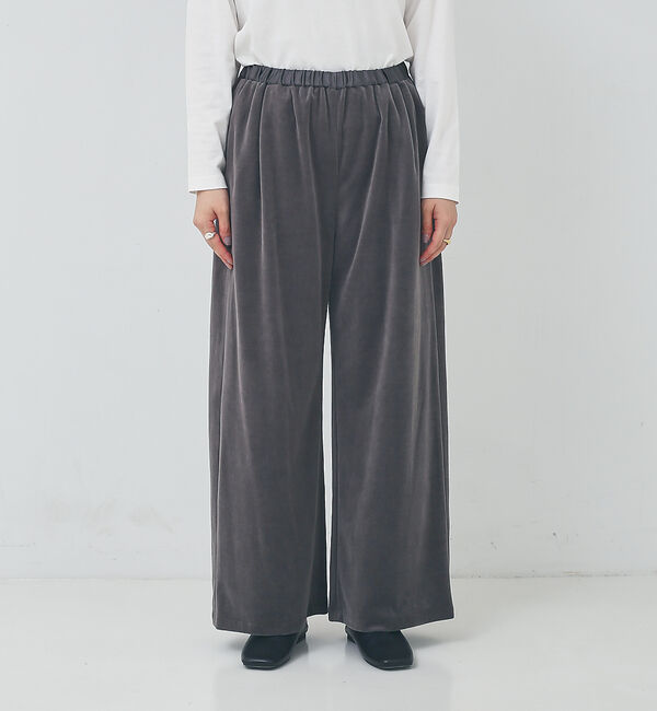 collex「【手洗い可能】ベロアセミワイドパンツ」|その他|