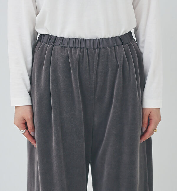 collex「【手洗い可能】ベロアセミワイドパンツ」|その他|