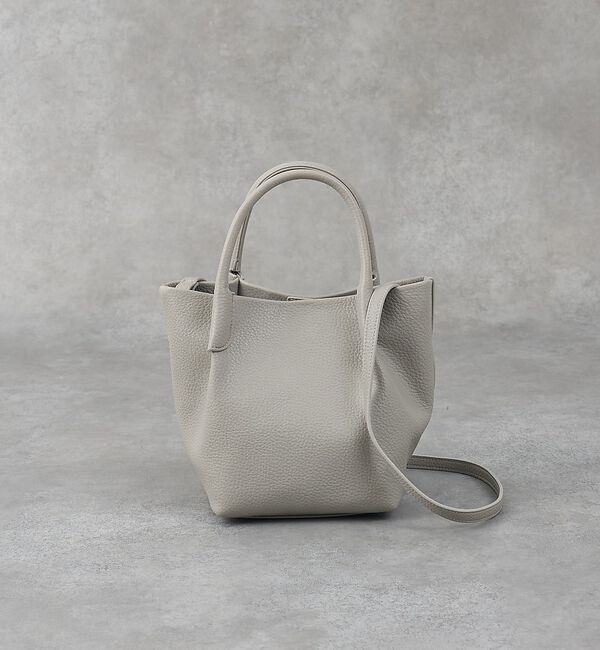 collex「2WAY バケットトートバッグ タックハンドル＆ショルダー」|ショルダー・メッセンジャー|ライトグレー