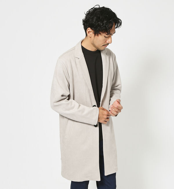 ABAHOUSE「ネオスエード チェスターコート」|その他|グレージュ