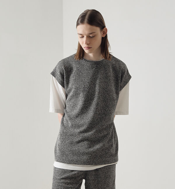 ABAHOUSE「【上下2点セット/セットアップ対応】メランジパイルフェイクレイヤード  /  ユ」|Tシャツ・カットソー|