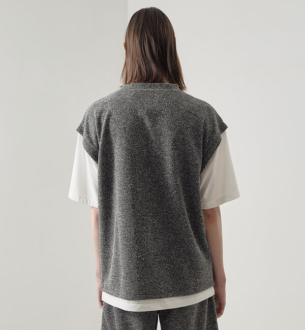 ABAHOUSE「【上下2点セット/セットアップ対応】メランジパイルフェイクレイヤード  /  ユ」|Tシャツ・カットソー|