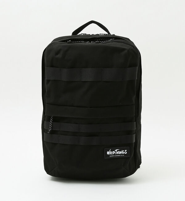 ABAHOUSE「【WILD THINGS/ワイルドシングス】ワンポイントロゴ スクエア型バックパ」|リュック|ブラック
