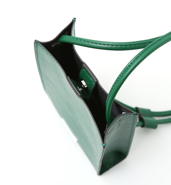 ABAHOUSE「【AH ABAHOUSE】エコレザー スクエア ミニショルダー バッグ / ポシ」|ショルダー・メッセンジャー|